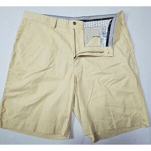 Tommy Bahama Men's Yellow Chino Short Size 36 Cotton Tencel Stretch